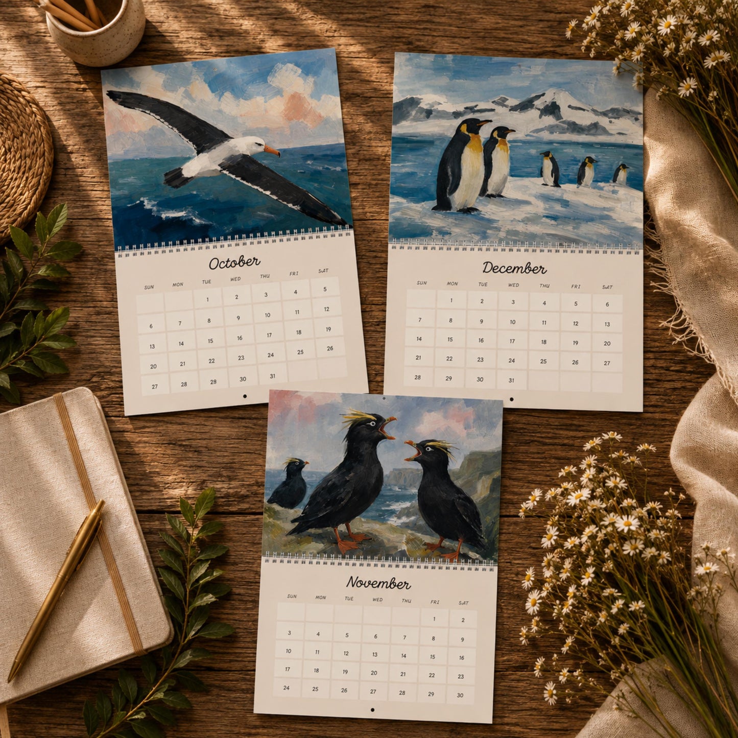 Seabirds & Shorebirds 2027 Wall Calendar - 12 Monthly Calendar - Gift for Birders