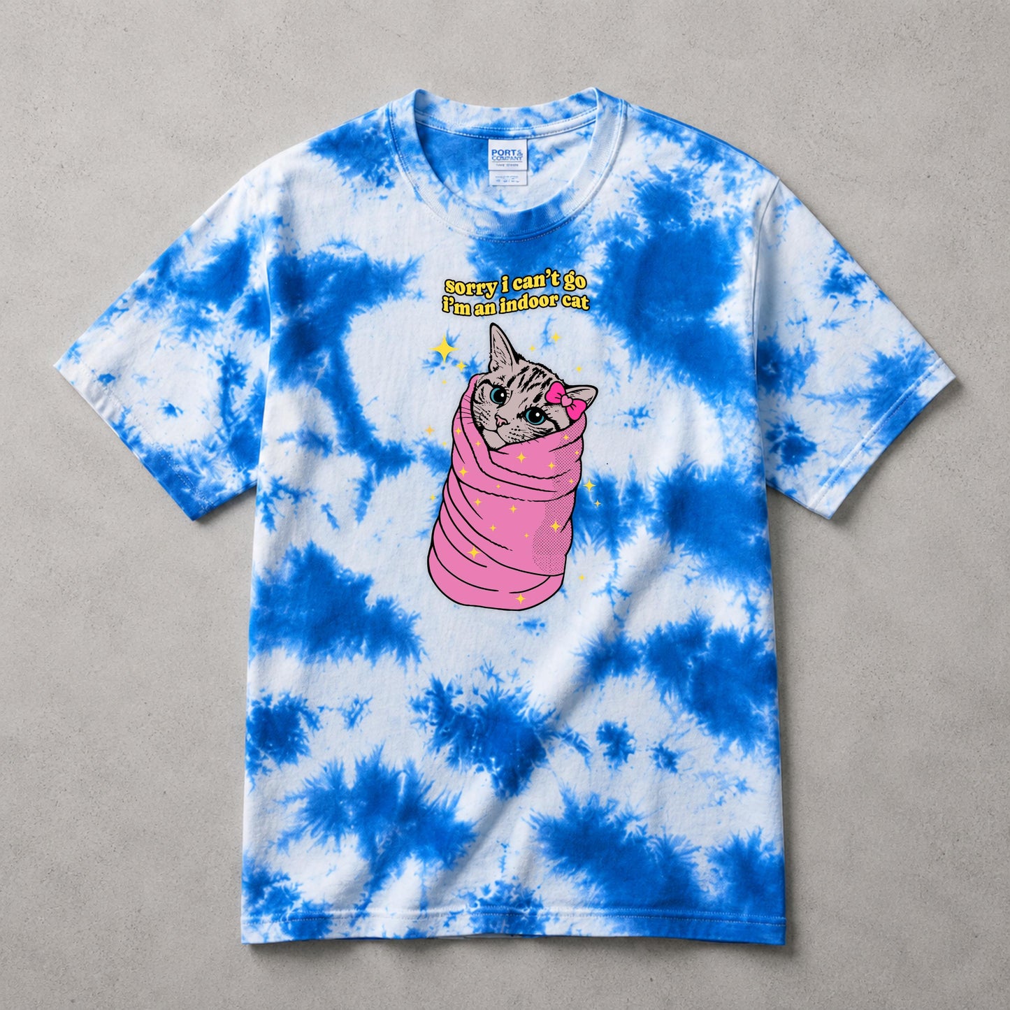 Cat Meme Shirt - Sorry I Can't Go I'm an Indoor Cat - Gift for Introverts