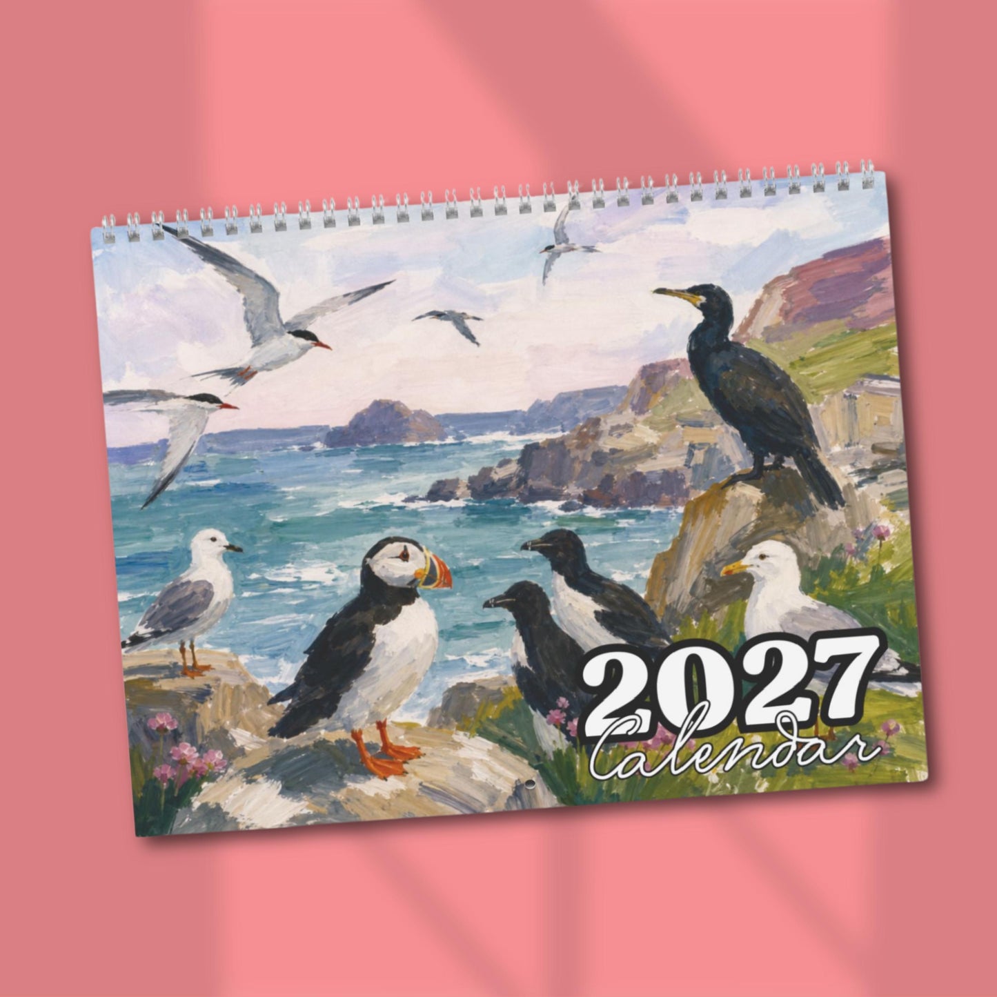 Seabirds & Shorebirds 2027 Wall Calendar - 12 Monthly Calendar - Gift for Birders