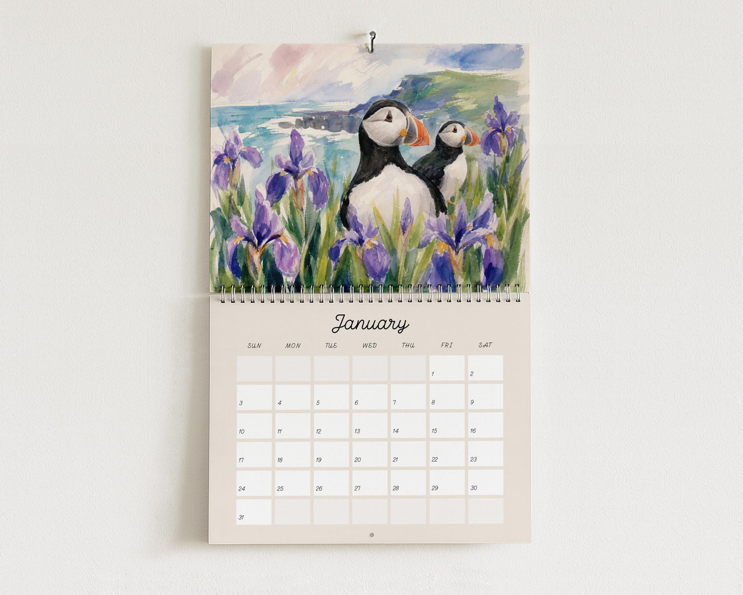 Seabirds & Shorebirds 2027 Wall Calendar - 12 Monthly Calendar - Gift for Birders