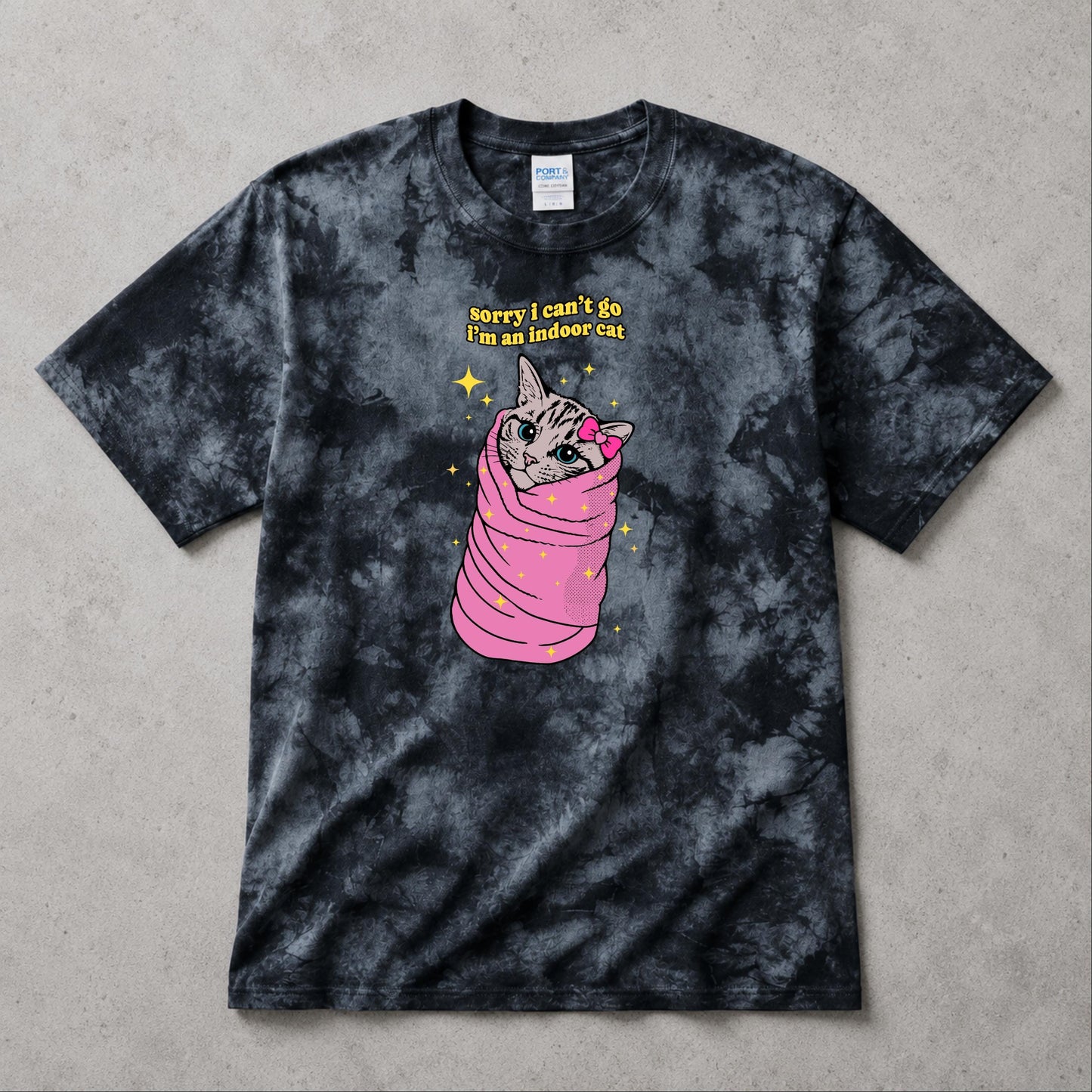 Cat Meme Shirt - Sorry I Can't Go I'm an Indoor Cat - Gift for Introverts