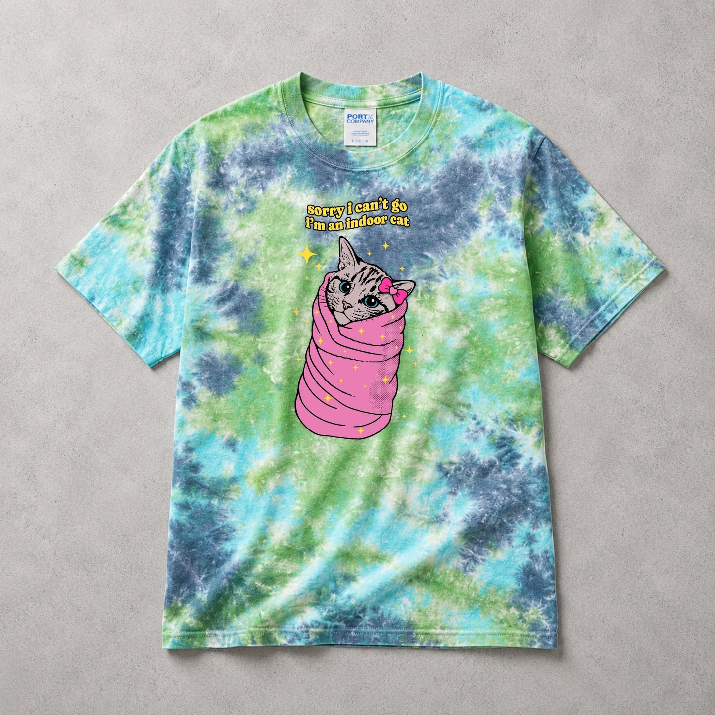 Cat Meme Shirt - Sorry I Can't Go I'm an Indoor Cat - Gift for Introverts